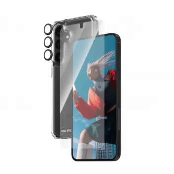 Πακέτο προστασίας 3-in-1 PanzerGlass Samsung Galaxy S24 Ultra Wide Fit ανθεκτικό σε γρατσουνιές και κραδασμούς
