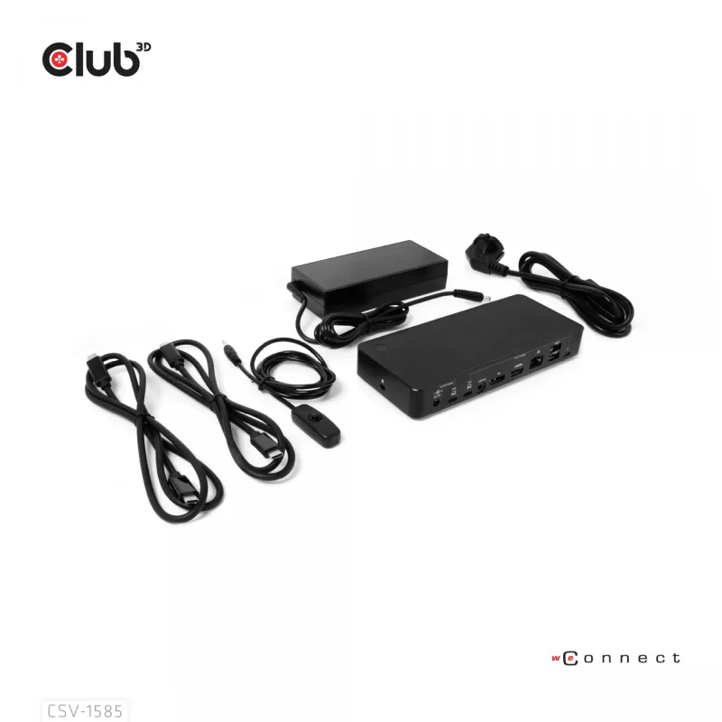 CLUB3D DisplayPort/HDMI KVM Switch/Dock 4K60Hz για εισόδους USB Type-C
