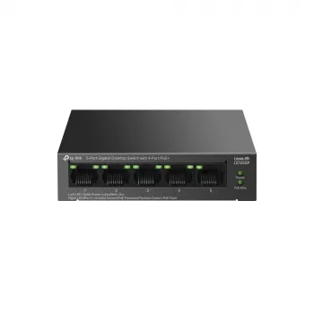 TP-LINK LiteWave 5-Port Gigabit Desktop-Switch με 4-Port PoE+ (5x Gigabit, 4 PoE+, 65 W PoE-Budget)