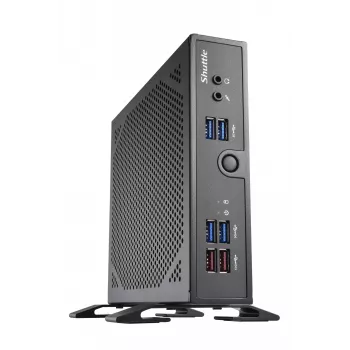 Shuttle XPC slim Barebone DS50U, Intel Celeron 7305, 2x LAN (1x 2,5 Gbit, 1x 1 Gbit), 1x COM, 1x HDMI, 1x DP, 1x VGA, χωρίς ανεμιστήρα, 24/7 συνεχής λειτουργία