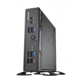 Shuttle XPC slim Barebone DS50U, Intel Celeron 7305, 2x LAN (1x 2,5 Gbit, 1x 1 Gbit), 1x COM, 1x HDMI, 1x DP, 1x VGA, χωρίς ανεμιστήρα, 24/7 συνεχής λειτουργία