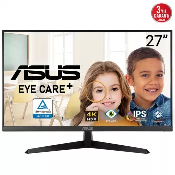 ASUS VY27UQ Οθόνη υπολογιστή 68,6 cm (27 ίντσες) 3840 x 2160 Pixel 4K Ultra HD LCD Μαύρη