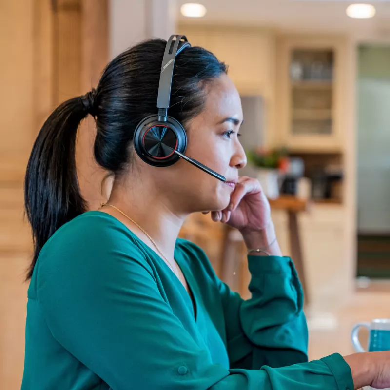 HP Poly Voyager Focus 2 Headset USB-C-C +Αντάπτορας USB-C/A