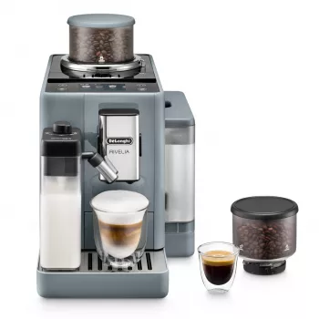 Μηχανή Espresso De’Longhi Rivelia EXAM440.55.g — Αυτόματη, 1,4 l Δεξαμενή Νερού, 250 g Μύλος, 19 bar, TFT Οθόνη Αφής