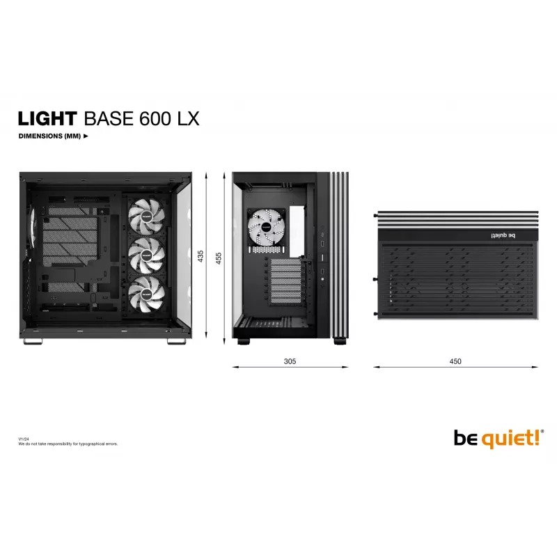 Κουτί PC be quiet! LIGHT BASE 600 LX Midi Tower Μαύρο