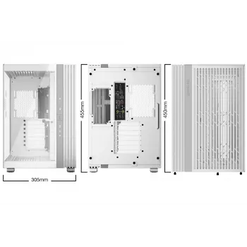 be quiet! Light Base 600 DX BGW66 θήκη υπολογιστή Midi Tower, ATX/micro-ATX/Mini-ITX, πλαϊνό πάνελ από ψημένο γυαλί, ARGB, USB-C, λευκή