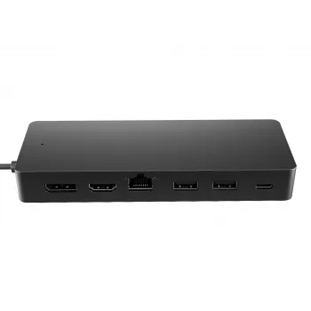 HP Universal USB-C Multiport Hub, ενσύρματο, USB 3.2 Gen 2 (3.1 Gen 2) Type-C, 10,100,1000 Mbit/s, Μαύρο, Μαύρο, 4K Ultra HD
