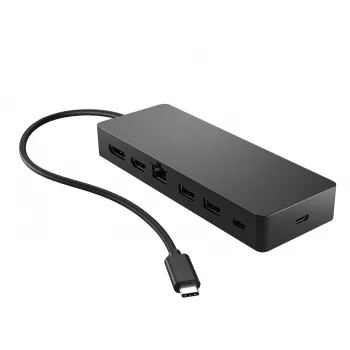 HP Universal USB-C Multiport Hub, ενσύρματο, USB 3.2 Gen 2 (3.1 Gen 2) Type-C, 10,100,1000 Mbit/s, Μαύρο, Μαύρο, 4K Ultra HD