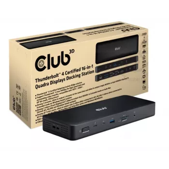 CLUB3D CSV-1583 Laptop Dock/Port Replicator Ενσύρματο Thunderbolt 4 Μαύρο