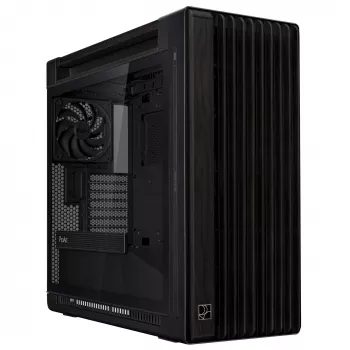 Κουτί PC ASUS ProArt PA602 Wood Edition Midi Tower Μαύρο — Ξύλο, υποστήριξη ATX/EATX, γυαλί, 4×3,5 inch / 8×2,5 inch, GPU έως 450 mm