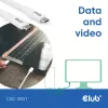 Καλώδιο USB-C CLUB3D CAC-3001 2m USB4 Gen 3x2 λευκό