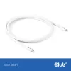 Καλώδιο USB-C CLUB3D CAC-3001 2m USB4 Gen 3x2 λευκό