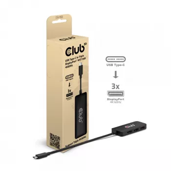 CLUB3D USB-C® σε Triple DisplayPort™ 4K60Hz