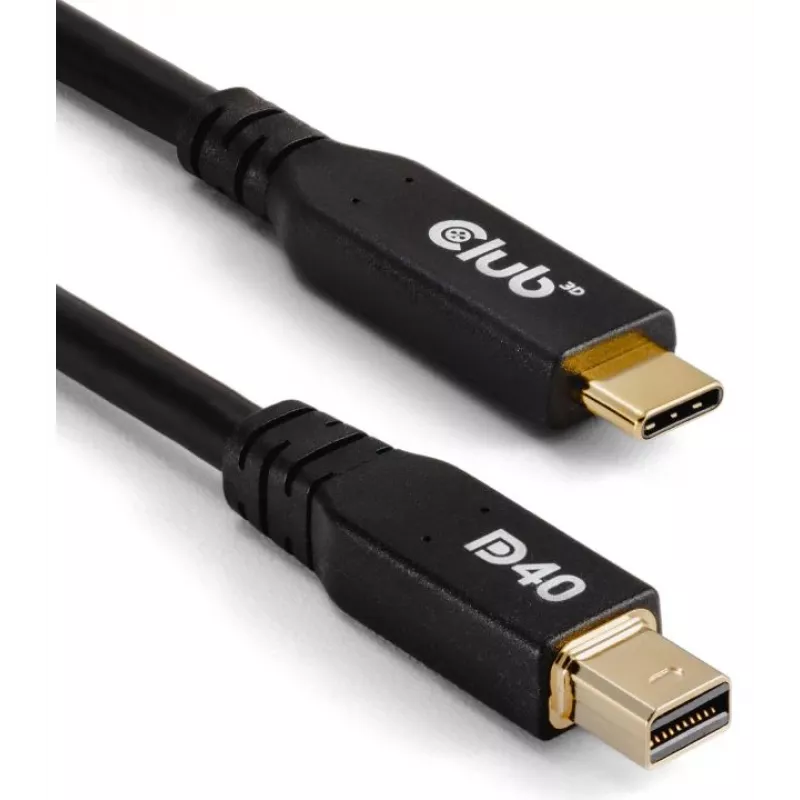 CLUB3D CAC-1561 Καλώδιο DisplayPort 2 m Mini DisplayPort USB Type-C Μαύρο