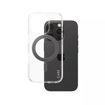 PanzerGlass CARE™ by ® Θήκη Διάφανη με μαύρο Kickstand & MagSafe iPhone 16 Pro