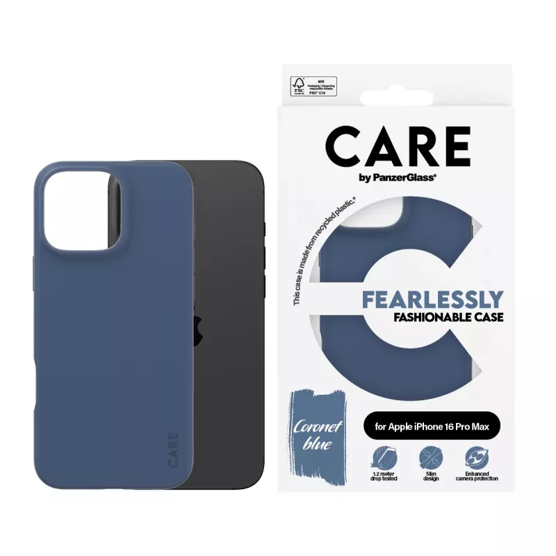 Θήκη PanzerGlass CARE by μοντέρνα θήκη Blue iPhone 16 Pro Max Διάφανο