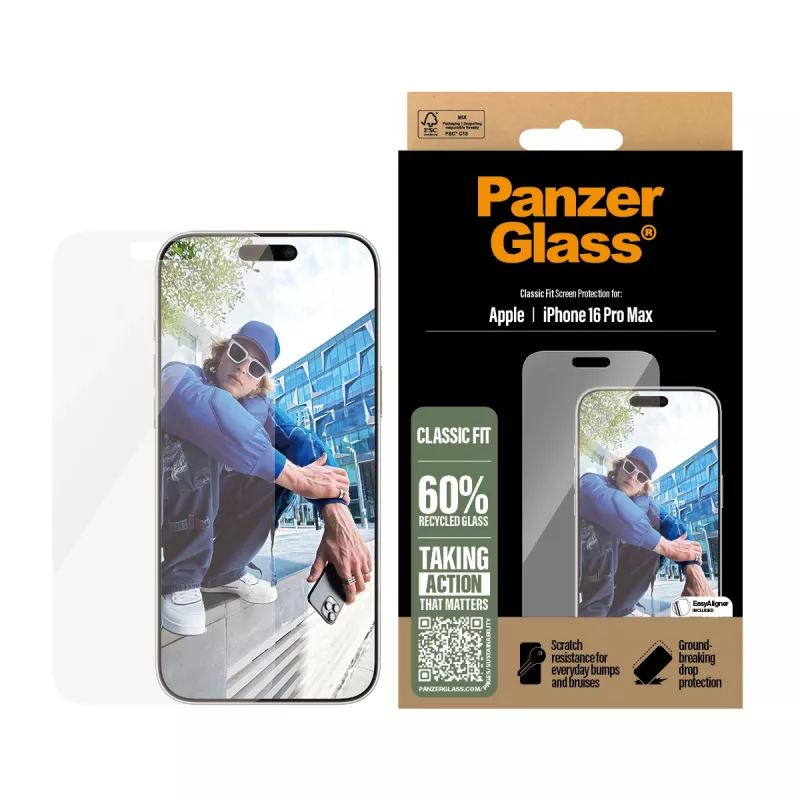 PanzerGlass ® Μεμβράνη Προστασίας Οθόνης iPhone 16 Pro Max | Classic Fit