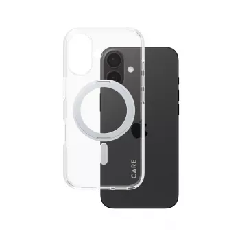 PanzerGlass CARE™ by ® Θήκη Διάφανη με ασημί Kickstand & MagSafe iPhone 16