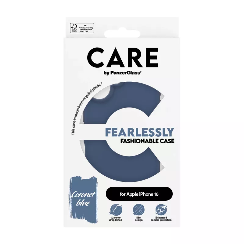 Θήκη PanzerGlass CARE by μοντέρνα θήκη Blue iPhone 16