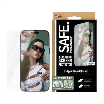 PanzerGlass SAFE. by ® Μεμβράνη Προστασίας Οθόνης iPhone 16 Pro Max | Ultra-Wide Fit