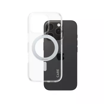 PanzerGlass CARE™ by ® Θήκη Διάφανη με ασημί Kickstand & MagSafe iPhone 16 Pro