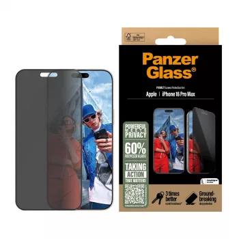 PanzerGlass ® Privacy Screen Protector iPhone 16 Pro Max | Ultra-Wide Fit με EasyAligner