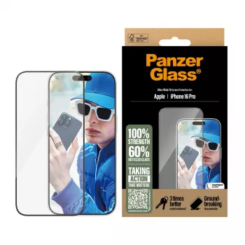 PanzerGlass ® μεμβράνη προστασίας οθόνης iPhone 16 Pro | Ultra-Wide Fit