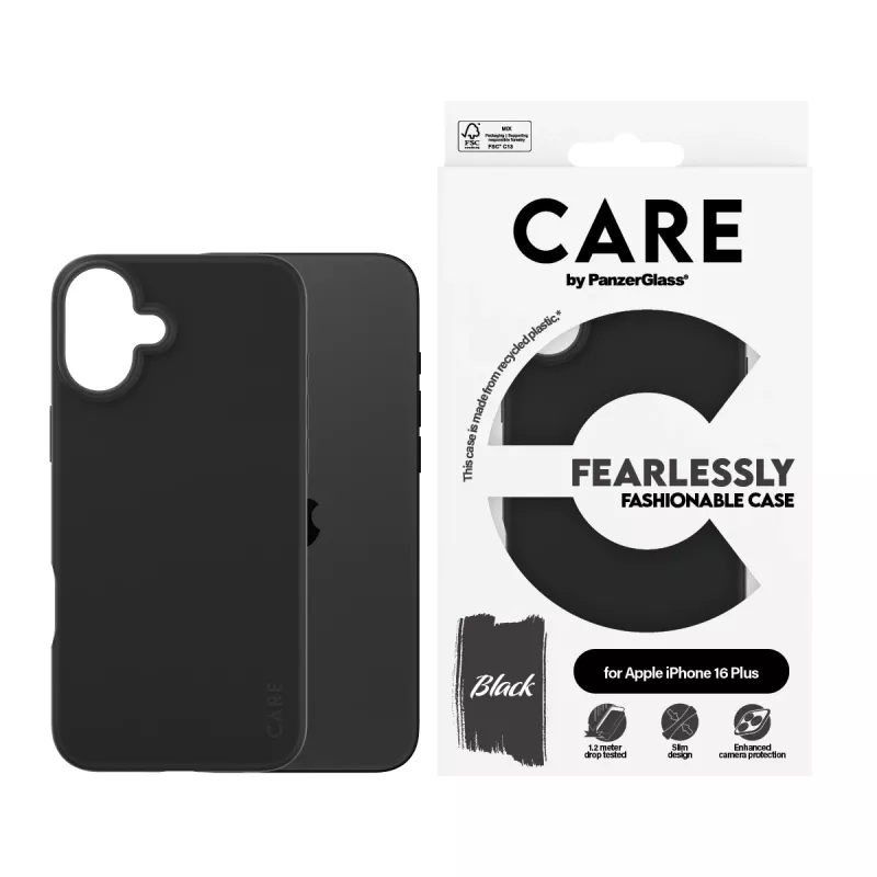 PanzerGlass CARE™ by ® θήκη μαύρη iPhone 16 Plus