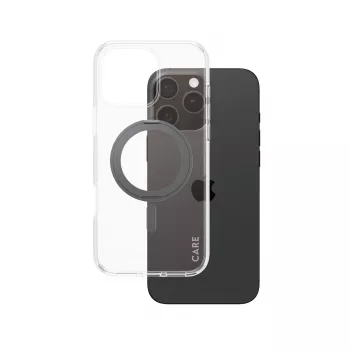 PanzerGlass CARE™ by ® θήκη διαφανής με μαύρο Kickstand & MagSafe για iPhone 16 Pro Max
