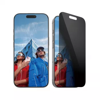 PanzerGlass ® μεμβράνη προστασίας απορρήτου iPhone 16 Pro | Ultra-Wide Fit με EasyAligner