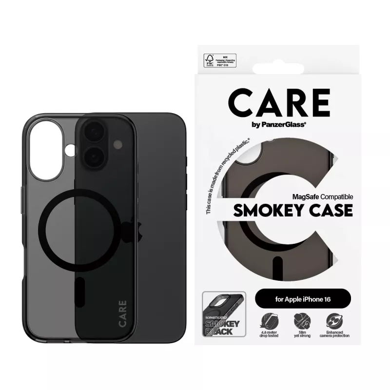 PanzerGlass CARE™ by ® θήκη Urban Combat Smokey με μαύρο MagSafe iPhone 16