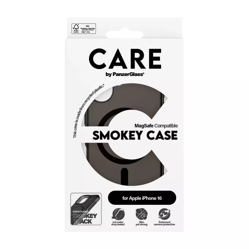 PanzerGlass CARE™ by ® θήκη Urban Combat Smokey με μαύρο MagSafe iPhone 16