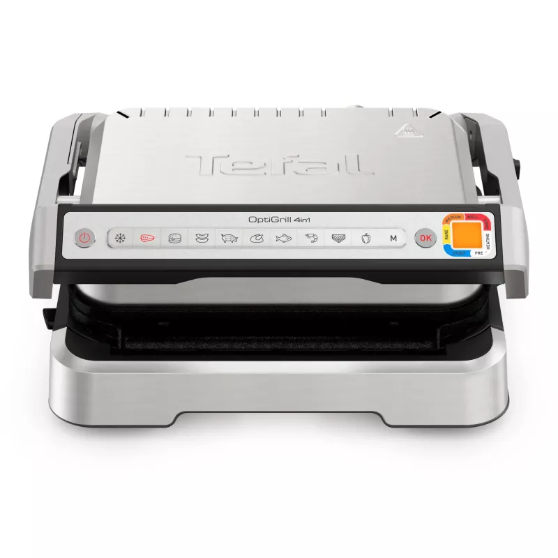 Ψησταριά επαφής Tefal OptiGrill 4in1 GC774D30 μαύρη ασημί ορθογώνια