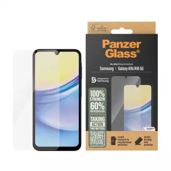 PanzerGlass ® Μεμβράνη προστασίας οθόνης Samsung Galaxy A16 | A16 5G | Ultra-Wide Fit με EasyAligner