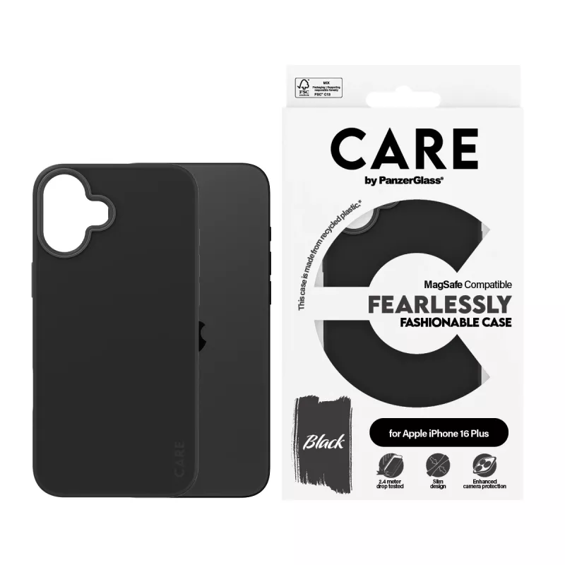 PanzerGlass CARE™ by ® Θήκη Μαύρη με MagSafe iPhone 16 Plus, Θήκη, Apple, Apple - iPhone 16 Plus, Μαύρο