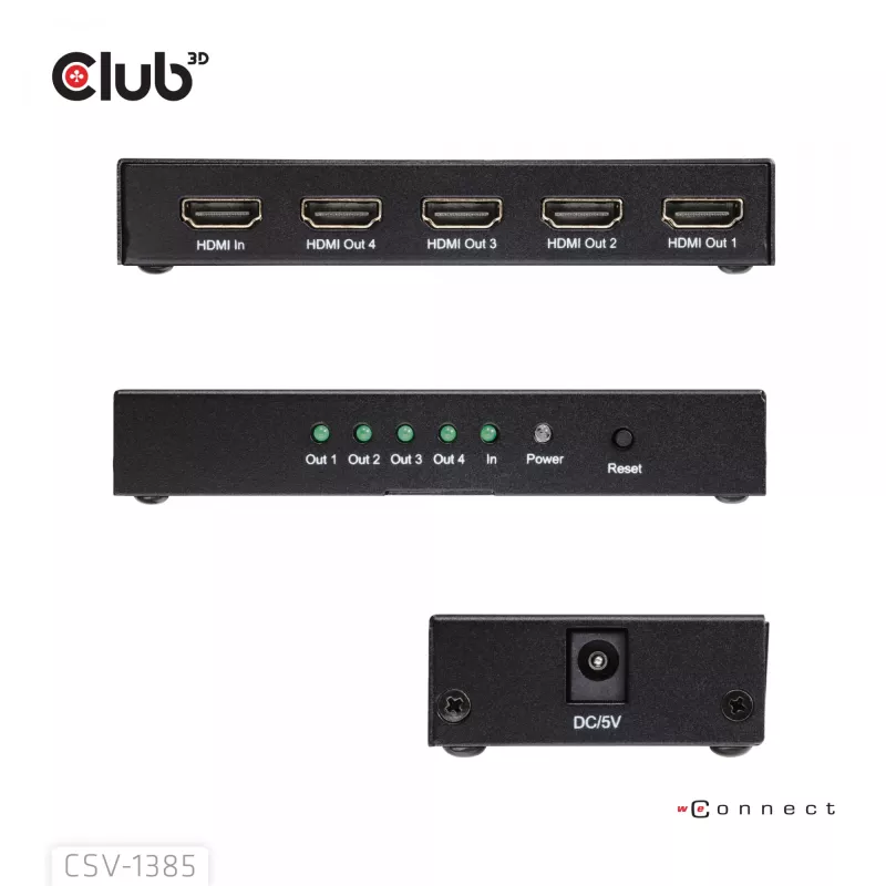 CLUB3D διαχωριστής 1 σε 4 HDMI™ 4K120Hz
