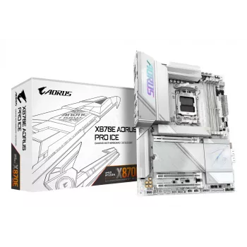 Μητρική πλακέτα GIGABYTE X870E AORUS PRO ICE — AMD X870E, Socket AM5, ATX, DDR5, 4×DIMM, Wi‑Fi 7, 2.5Gb LAN