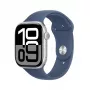 APPLE Watch Series 10 GPS + Cellular 46mm Θήκη αλουμινίου ασημί με Denim Sportarmband - M/L
