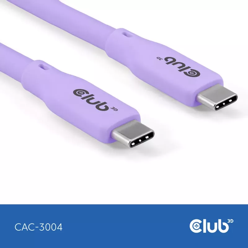 Καλώδιο USB-C CLUB3D CAC-3004 2m Μωβ