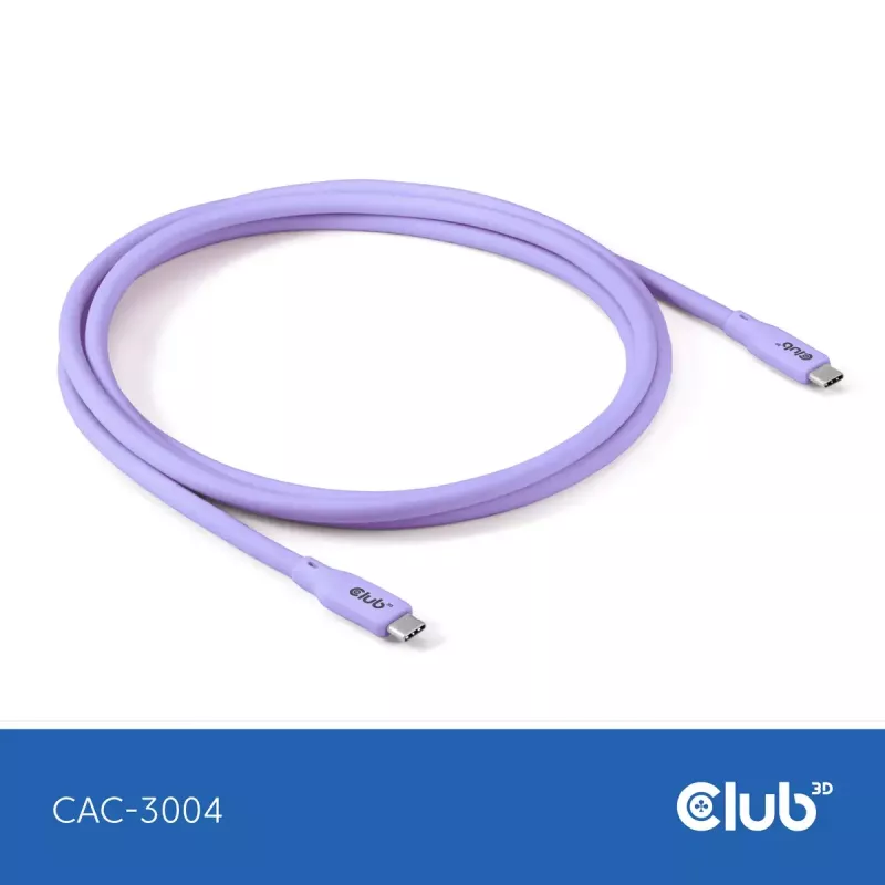 Καλώδιο USB-C CLUB3D CAC-3004 2m Μωβ
