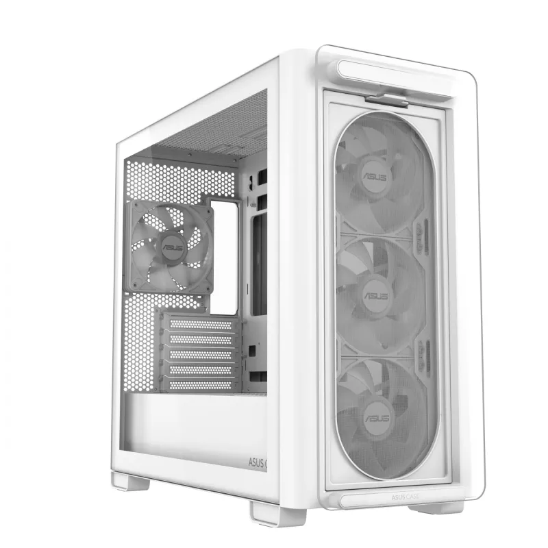 ASUS A23 PLUS TG ARGB WHITE, PC, Λευκό, micro ATX, Mini-ITX, Multi, 16,5 cm, 38 cm