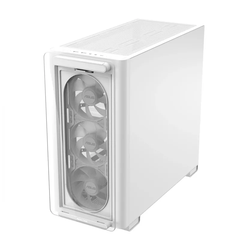 ASUS A23 PLUS TG ARGB WHITE, PC, Λευκό, micro ATX, Mini-ITX, Multi, 16,5 cm, 38 cm