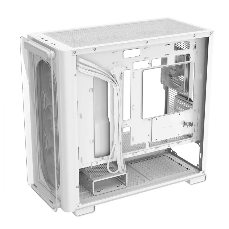 ASUS A23 PLUS TG ARGB WHITE, PC, Λευκό, micro ATX, Mini-ITX, Multi, 16,5 cm, 38 cm