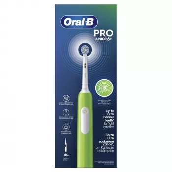 Oral-B Junior Ηλεκτρική Οδοντόβουρτσα Για Παιδιά Περιστρεφόμενη Οδοντόβουρτσα Πράσινη