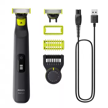 Ξυριστική μηχανή Philips OneBlade Pro 360 QP6542/15 — πρόσωπο και σώμα, Li-Ion, 90 min, 0,4–10 mm, 14 επίπεδα, υγρό και στεγνό