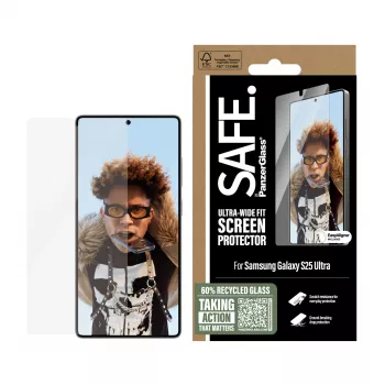 PanzerGlass SAFE. by ® Screen Protector Samsung Galaxy S25 Ultra | Ultra-Wide Fit με EasyAligner
