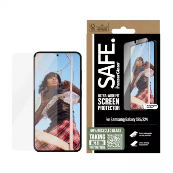 PanzerGlass SAFE. by ® Μεμβράνη προστασίας οθόνης Samsung Galaxy S25 | S24 | Ultra-Wide Fit με EasyAligner