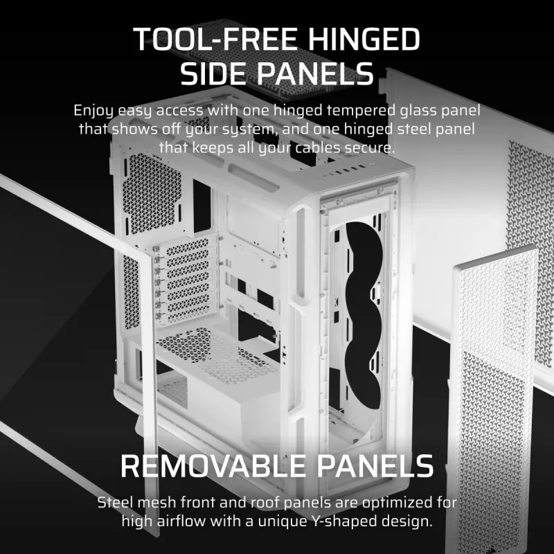 CORSAIR Κουτί PC - 5000T Mid-Tower High-Performance - Λευκό