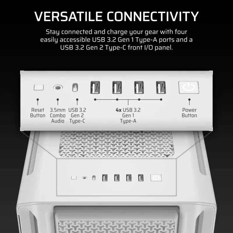 CORSAIR Κουτί PC - 5000T Mid-Tower High-Performance - Λευκό