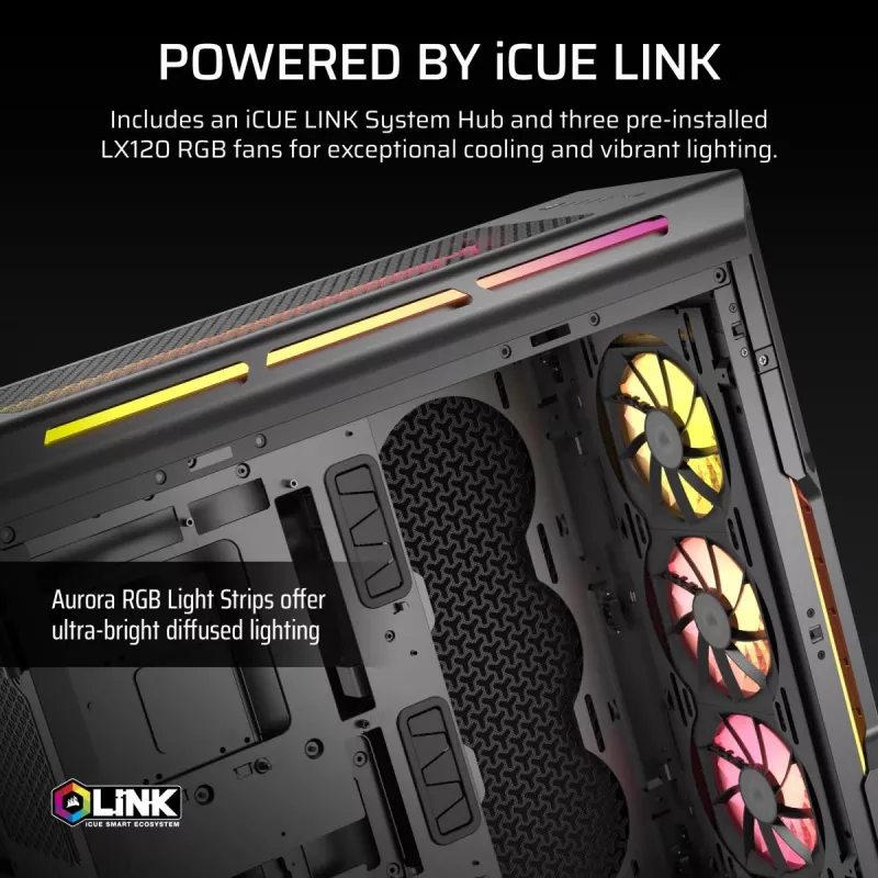 CORSAIR Κουτί PC - Icue Link 5000t Lx RGB Mid-Tower High-Performance